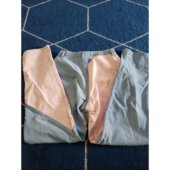 Quarter Horse 2 Tone Pink & Denim Jeans Size 17 - Picture 3 of 8